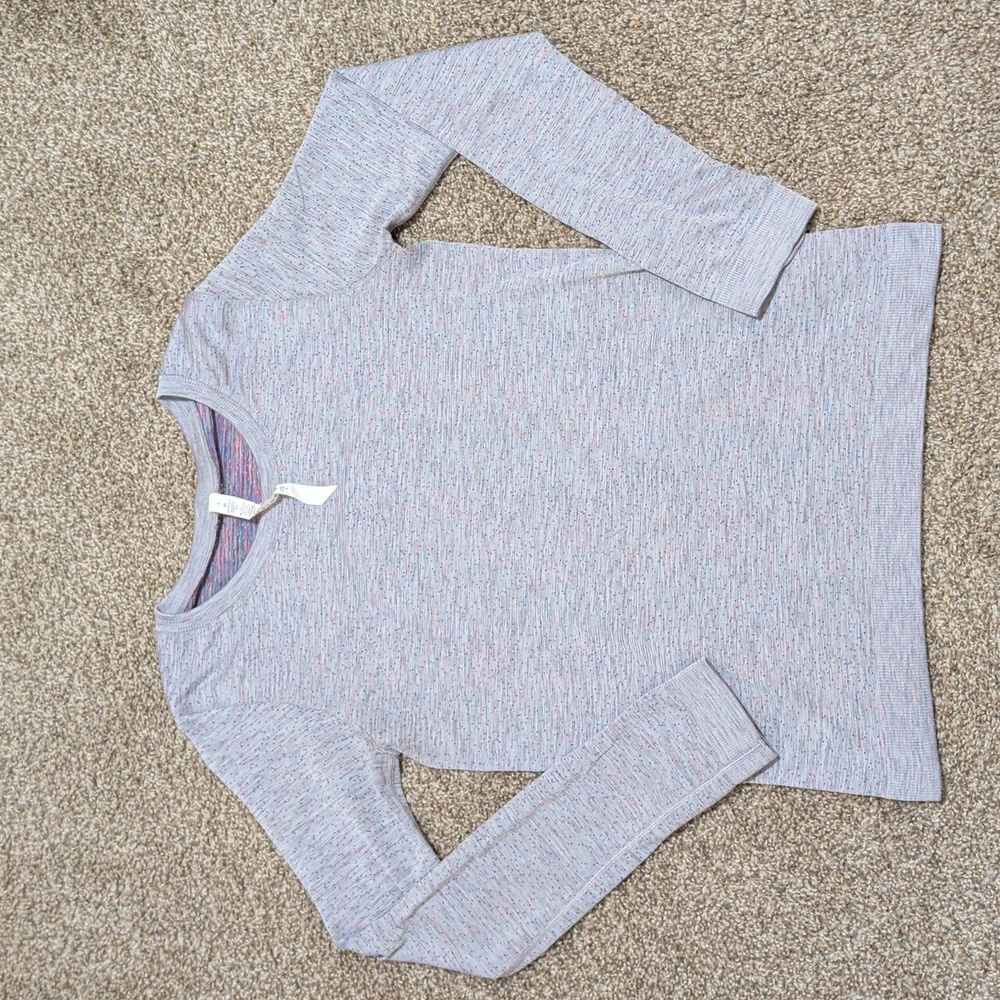Lululemon Swiftly Relaxed Long SleeveDapple Dot Slate / Fuchsia Multi - Picture 4 of 8